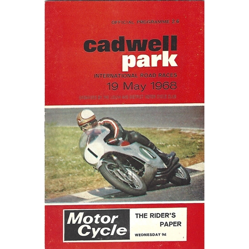 1968 Cadwell Park Lough & District Motor Cycle Club International Road Race Meeting (19/05/1968) Motor Cycle Racing Programme