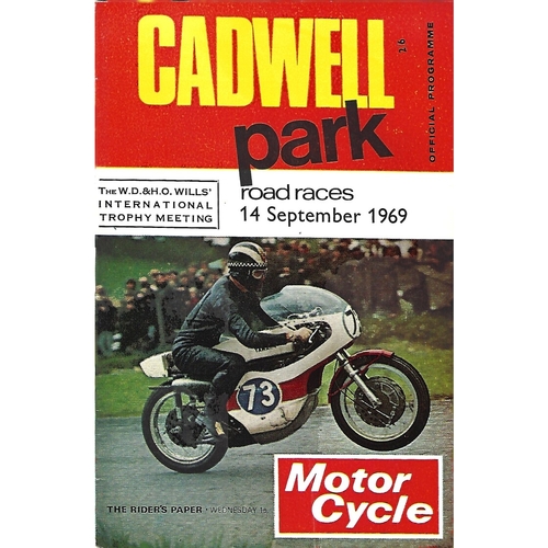 1969 Cadwell Park Road Races - The WD & HO Wills International Trophy Meeting (14/09/1969) Motor Cycle Racing Programme