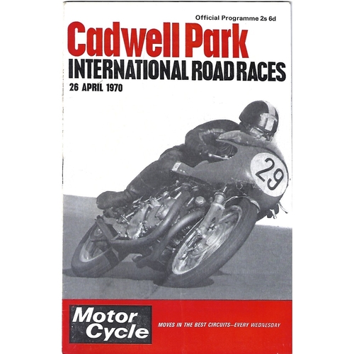 1970 Cadwell Park International Road Race Meeting (26/04/1970) Motor Cycle Racing Programme