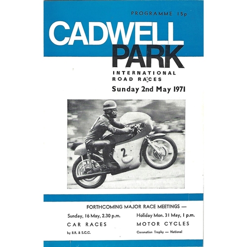 1971 Cadwell Park International Road Race Meeting (02/05/1971) Motor Cycle Racing Programme