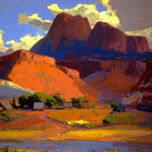 Scattered Farms along the River, Utah