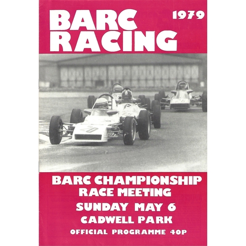 1979 Cadwell Park BARC Championship Race Meeting (06/05/1979) Motor Racing Programme