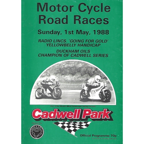 1988 Cadwell Park Road Race Meeting (01/05/1988) Motor Cycle Racing Programme