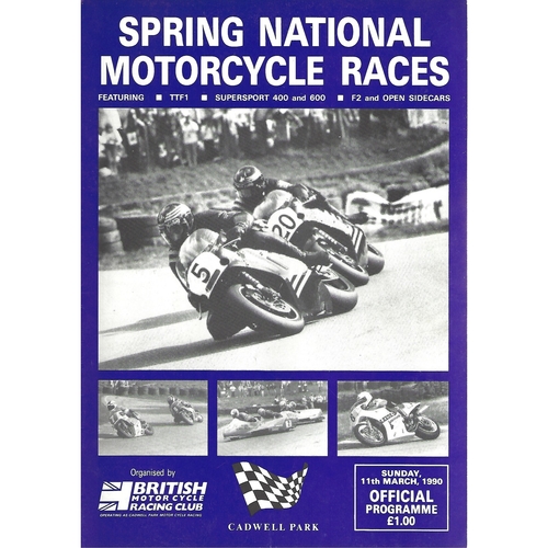1990 Cadwell Park Spring National Road Race Meeting (11/03/1990) Motor Cycle Racing Programme