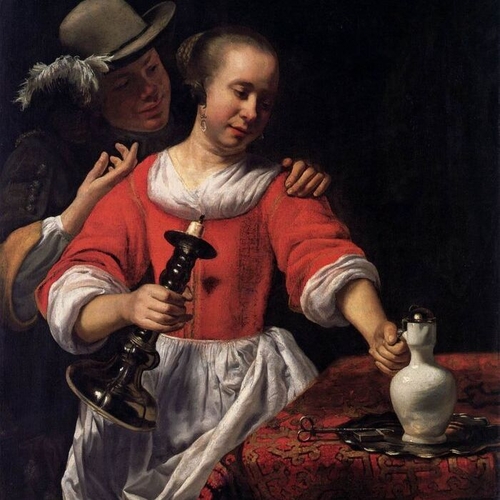 A Young Woman and a Cavalier