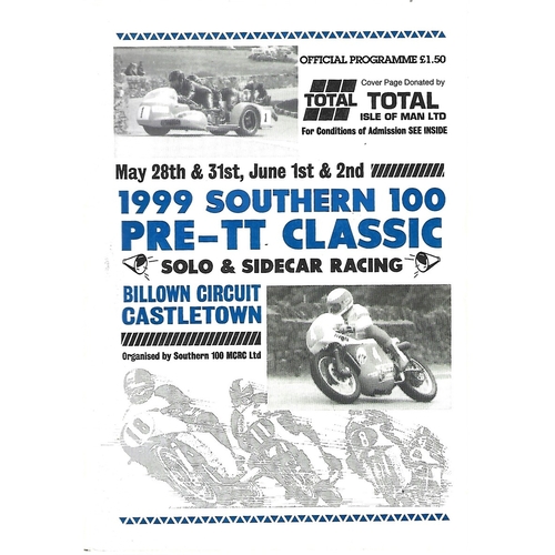 1999 Castletown (Billown circuit) The Southern "100" TT Classic Meeting (28/05/1999, 31/05/1999, 01-02/06/1999) Motor Cycle Racing Programme