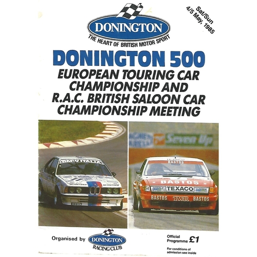 Donnington Park Motor Racing/Motor Cycle Racing Programmes