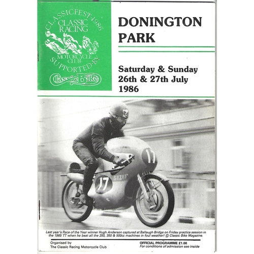 Donnington Park Motor Racing/Motor Cycle Racing Programmes
