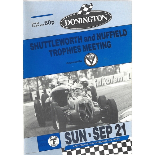 Donnington Park Motor Racing/Motor Cycle Racing Programmes