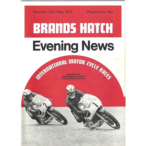 1971 Brands Hatch International Motor Cycle Racing Meeting (31/05/1971) Motor Cycle Racing Programme