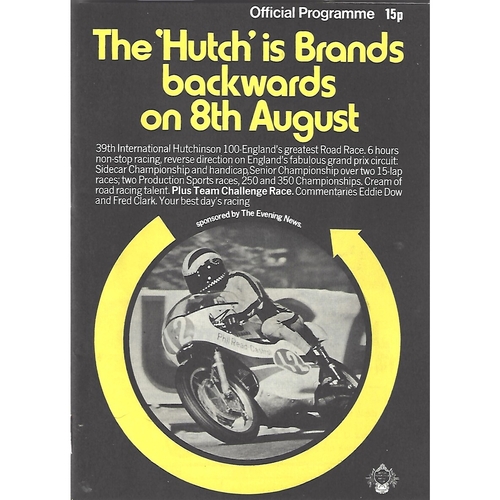 Brands Hatch Motor Racing/Motor Cycle Racing Programmes
