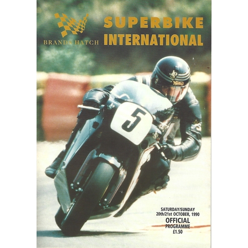 1990 Brands Hatch International Superbike Meeting (20-21/10/1990) Motor Cycle Racing Programme