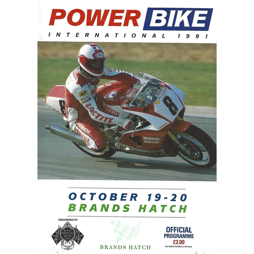 1991 Brands Hatch Powerbike International Motor Cycle Racing Meeting (19-20/10/1991) Motor Cycle Racing Programme