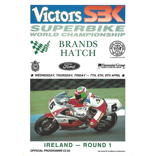 1993 Brands Hatch World Superbike Championship Meeting (7-9/04/1993) Motor Cycle Racing Programme