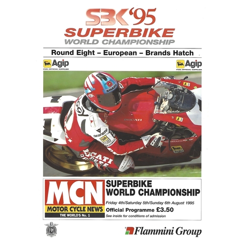 1995 Brands Hatch World Superbike Championship Meeting (04-06/08/1995) Motor Cycle Racing Programme
