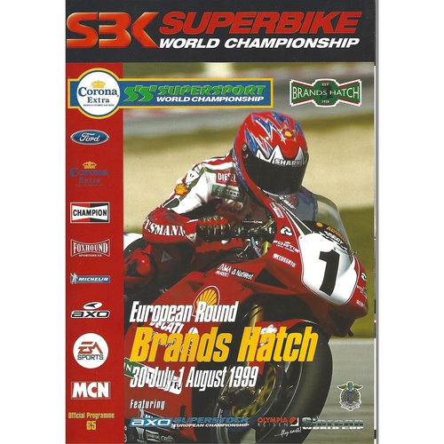 1999 Brands Hatch World Superbike Championship Meeting (30/07-01/08/1999) Motor Cycle Racing Programme