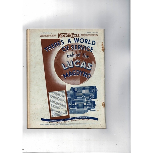 1939 The Motor Cycle Magazine 17th August  Vol 63 No 1897