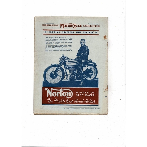 1942 The Motor Cycle Magazine 6th August Vol 69 No 2052
