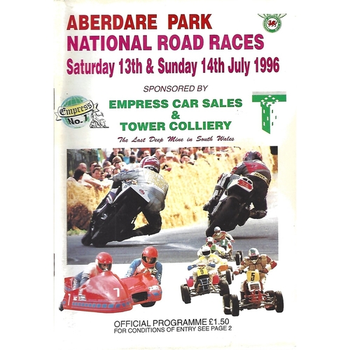 Aberdare Park Motor Cycle Racing Programmes