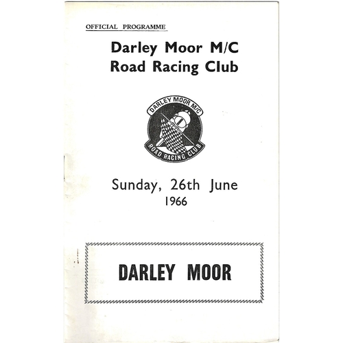 Darely Moor Motor Cycle Racing Programmes