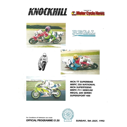 Knockhill Motor Cycle Racing Programmes