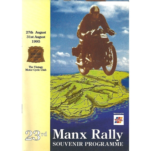 1995 23rd Manx Rally Meeting (27-31/08/1995) Motor Cycle Racing Programme