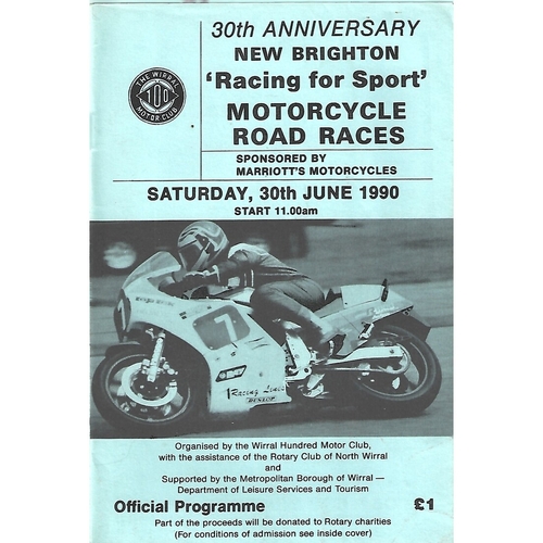 New Brighton Motor Cycle Racing Programmes