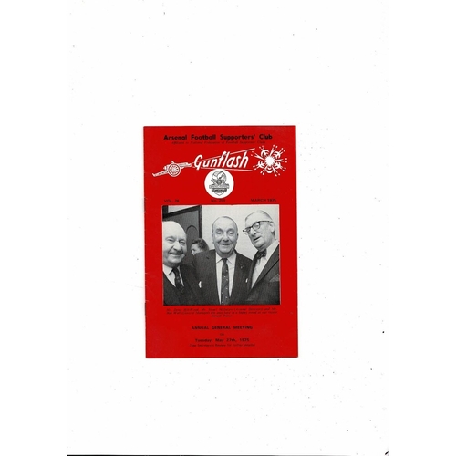 Arsenal Gunflash Vol 26 No. 259 March 1975