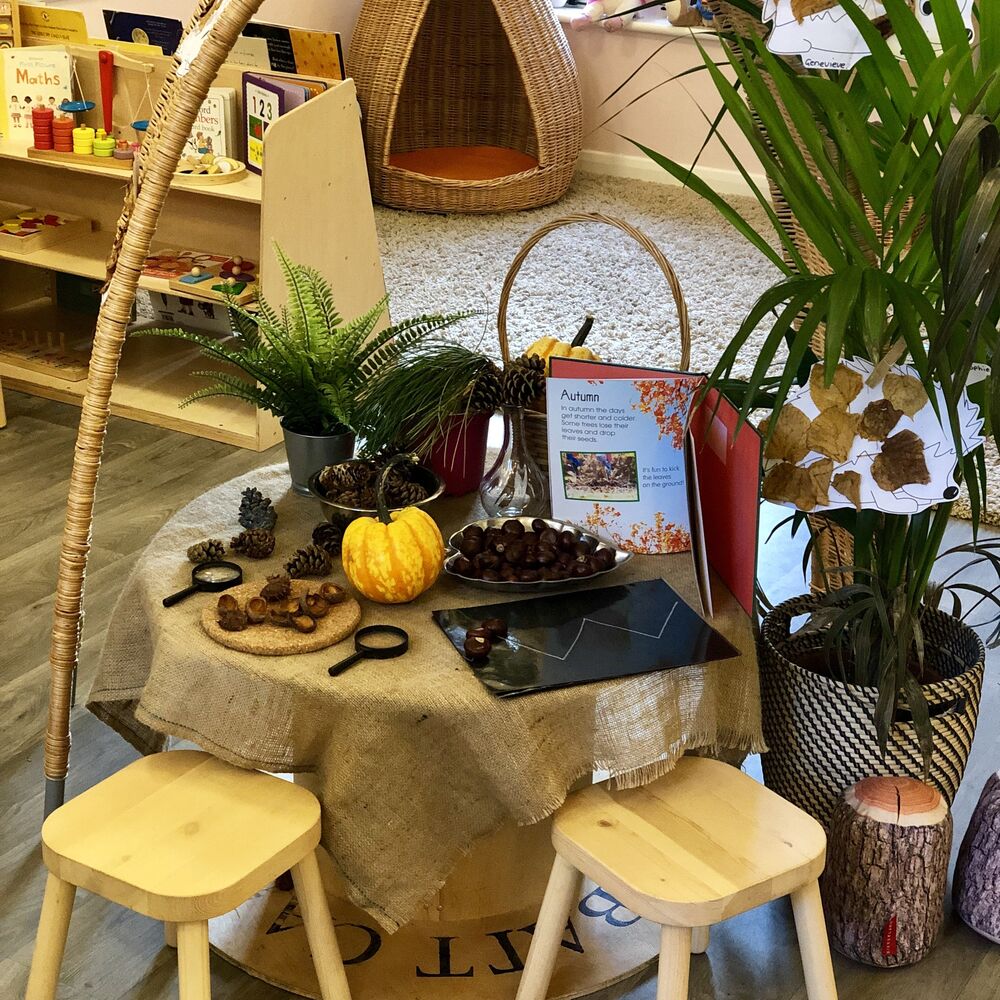 Room setup in preschool Sayers Common