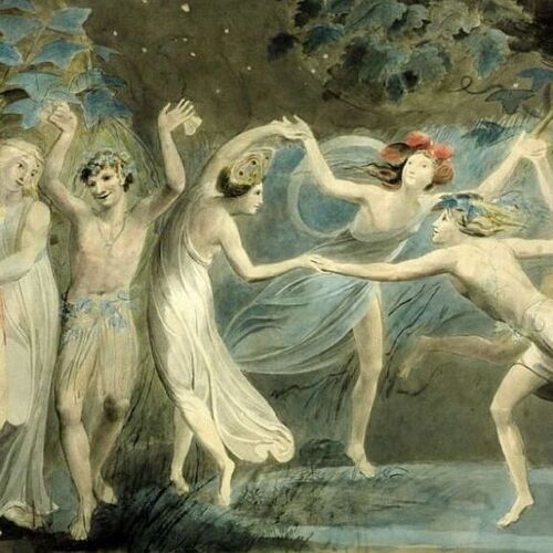 Oberon, Titania and Puck with Fairies Dancing