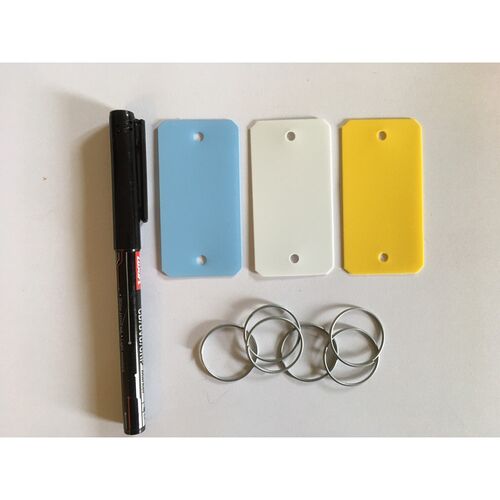 200 Plain Key Tags with Rings