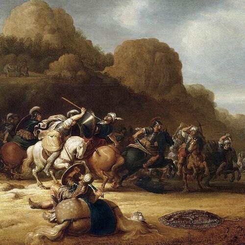 Cavalry Battle Scene