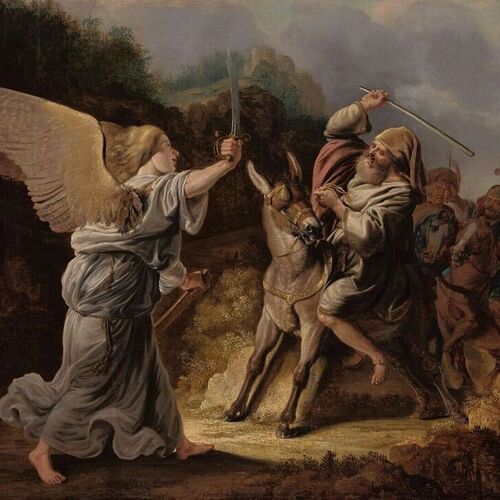 The Female Donkey with the Prophet Bileam Stopped by the Angel