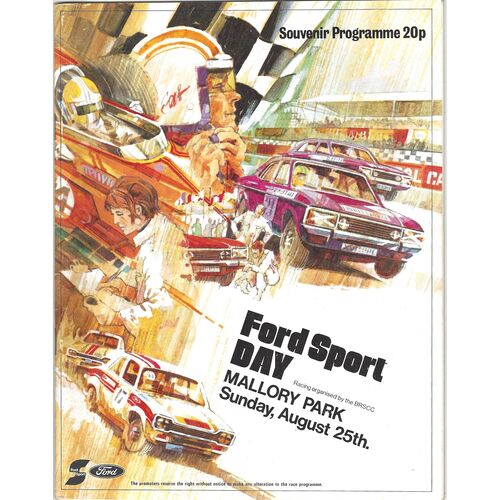 1974 Mallory Park Ford Sport Day Meeting (25/08/1974) Motor Racing Programme