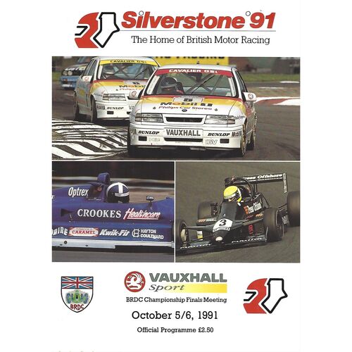 1991 Silverstone BRDC Championship Finals Meeting (05-06/10/1991) Motor Racing Programme