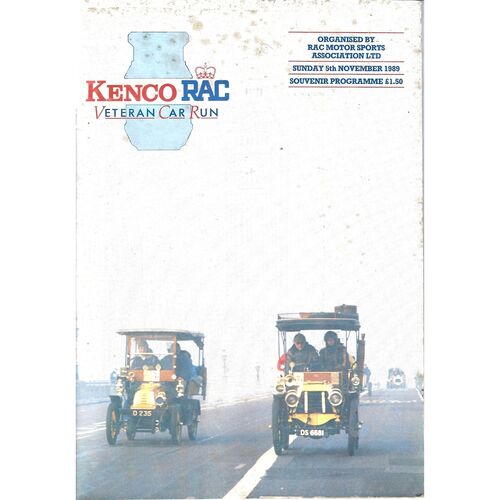 London-Brighton Veteran Car Run Programmes