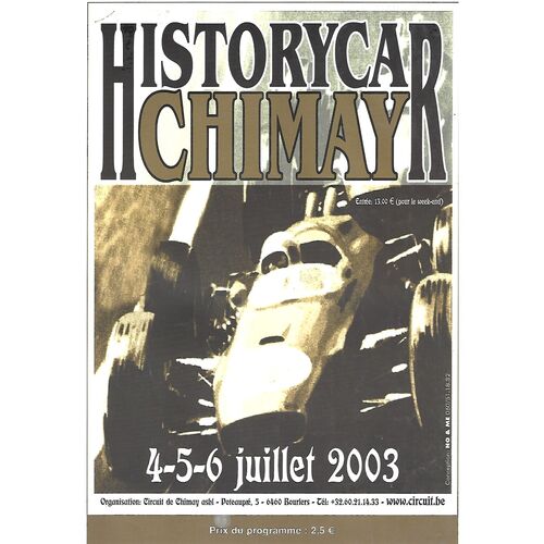 2003 Chimay Historycar (04-06/07/2003) Motor Racing Programme