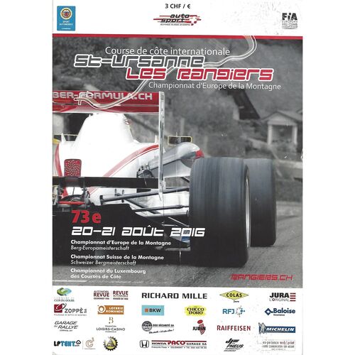St.-Ursanne Les Rangiers Motor Racing Programmes