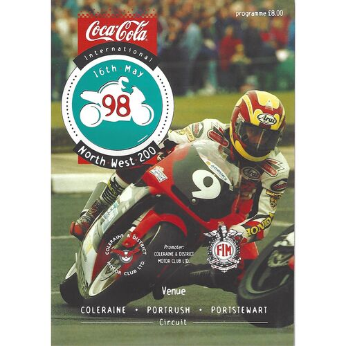 1998 International Northwest 200 Motor Cycle Racing Programme