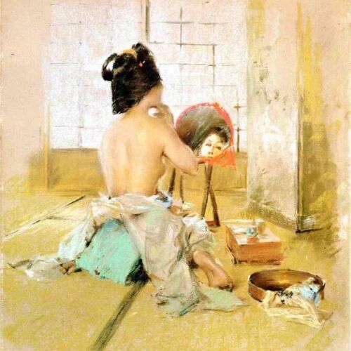 Geisha at Her Toilet