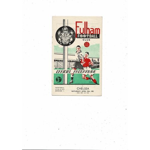 1950/51 Fulham v Chelsea Football Programme