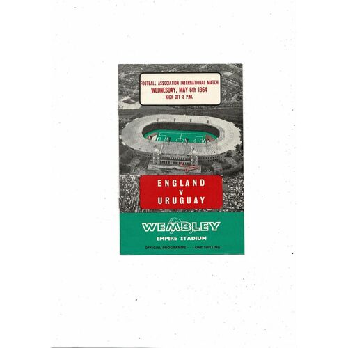 1964 England v Uruguay Football Programme