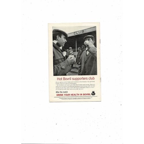 1964 England v Uruguay Football Programme