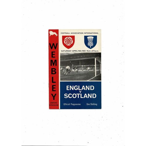 1965 England v Scotland Football Programme