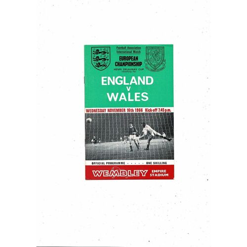 1966 England v Wales Football Programmes