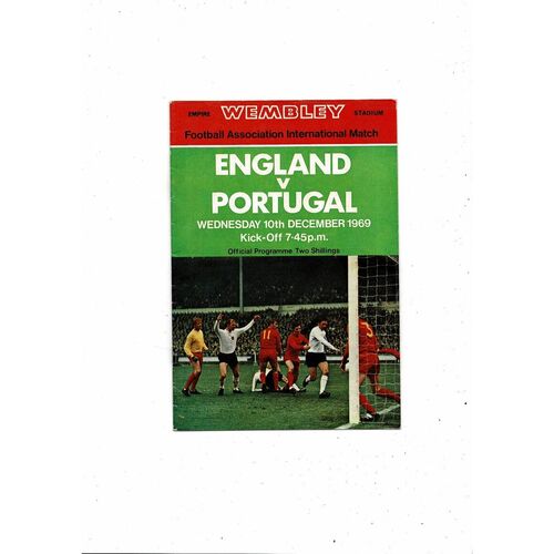 1969 England v Portugal Football Programme
