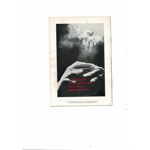 1969 England v Portugal Football Programme