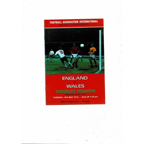 1973 England v Wales British Championship Football Programme