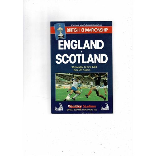1983 England v Scotland Football Programme