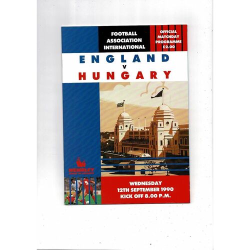 1990 England v Hungary Football Programme